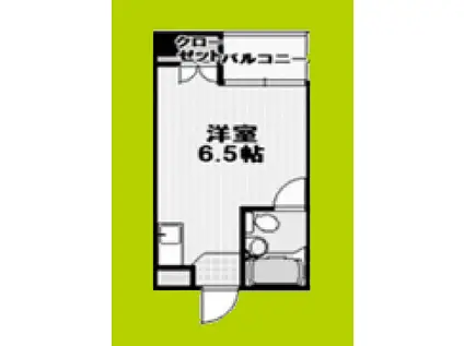 アウトバーンGK(ワンルーム/8階)の間取り写真