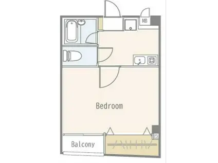 アーバンプレイス上野毛(1K/2階)の間取り写真