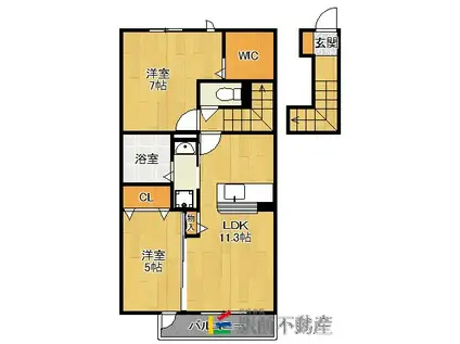 ベラルーチェ南ヶ丘(2LDK/2階)の間取り写真