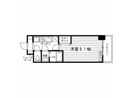 びゅうリエット北小金(1K/1階)の間取り写真