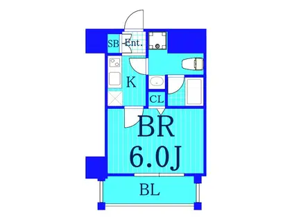 レアマークス横濱東館(1K/7階)の間取り写真