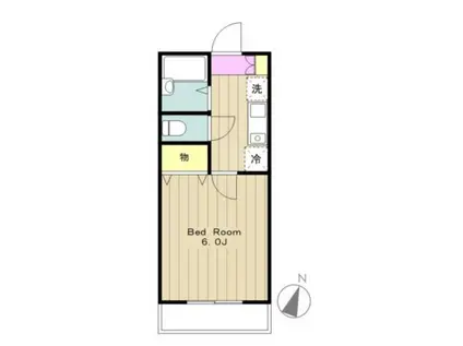 ジュネスI(1K/1階)の間取り写真