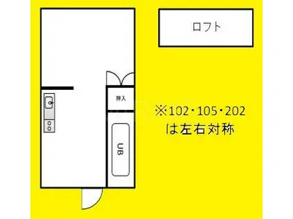 メゾン大崎(ワンルーム/1階)の間取り写真