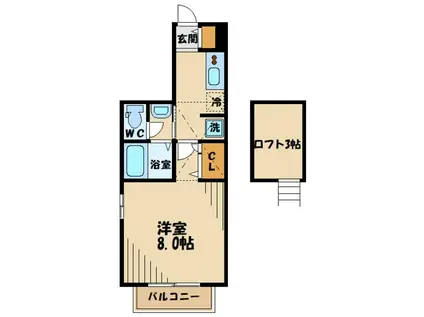 LIEN・DEUX リアン・ドゥ(1K/1階)の間取り写真