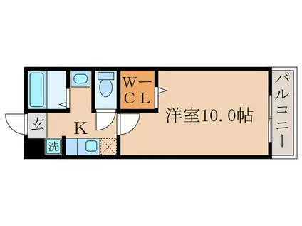 ラ・コリーヌII(1K/1階)の間取り写真