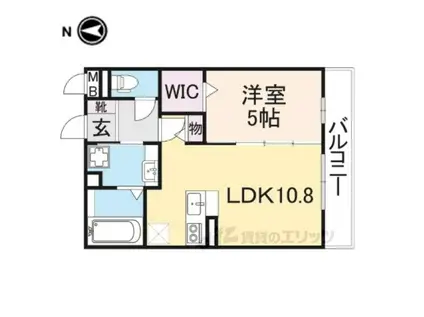 レジデンス天理 弐番館(1LDK/1階)の間取り写真