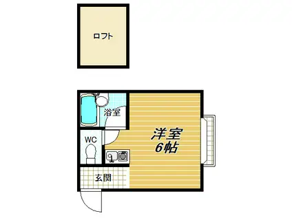 INTER SPACE MATUMOTO(ワンルーム/1階)の間取り写真