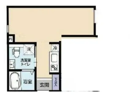 アーバンレーヴ西日暮里(ワンルーム/3階)の間取り写真