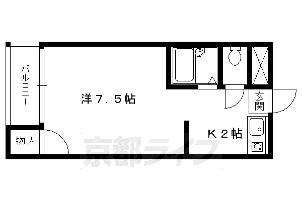 ハイツコスモスエイトII(1K/1階)の間取り写真