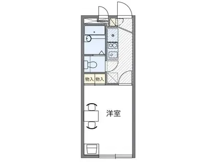 レオパレスボーリユトトロ(1K/2階)の間取り写真