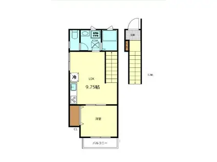 リムーヴ西巣鴨(1LDK/2階)の間取り写真
