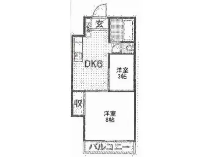 伊勢ハイツIII(2DK/2階)の間取り写真