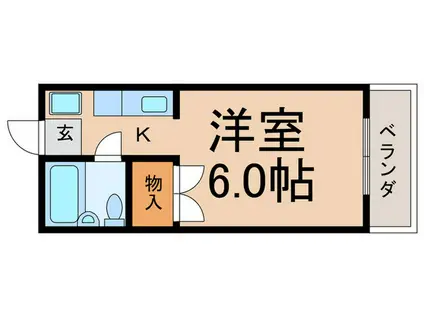 パセイニア常盤台(1K/2階)の間取り写真