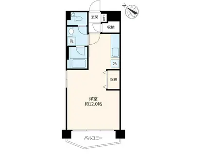 杉浦マンション(1K/2階)の間取り写真