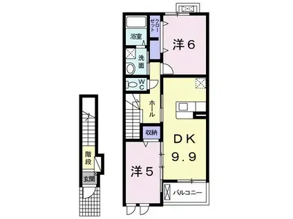 アヤソフィア(2DK/2階)の間取り写真