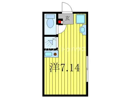 第二富岳荘(ワンルーム/1階)の間取り写真