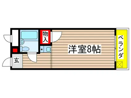 ヴィラ・シャルダン(ワンルーム/3階)の間取り写真