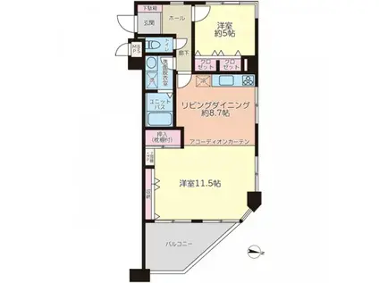 ハイメゾン橋本II(2LDK/1階)の間取り写真