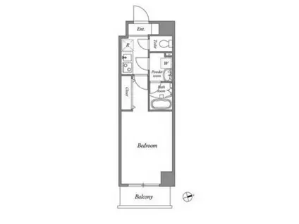 QUALITAS浅草(1K/7階)の間取り写真