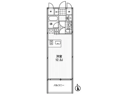 アーデン芝公園(ワンルーム/10階)の間取り写真