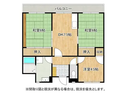 マインド真養(3DK/6階)の間取り写真