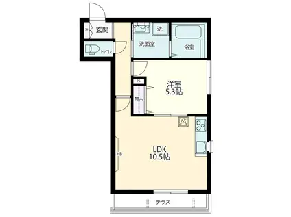 メゾン・ド・デュオ2(1LDK/1階)の間取り写真