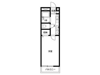 アンプルール ブワ PETIT MONT(1K/1階)の間取り写真