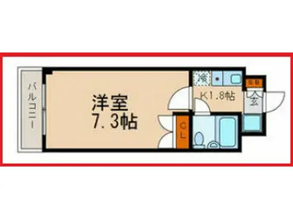 フィオーレ西尾久II(1K/6階)の間取り写真