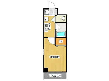 バインオーク イレブン(1K/8階)の間取り写真