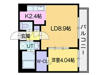 グランジ厚別(1LDK/5階)の間取り写真