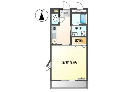 エルビス今里(1K/2階)の間取り写真