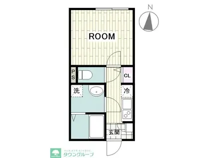 フルセイル南町田III(1K/1階)の間取り写真