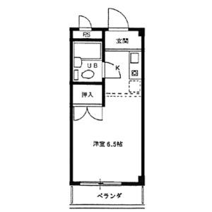 ヒルトップA(1K/2階)の間取り写真