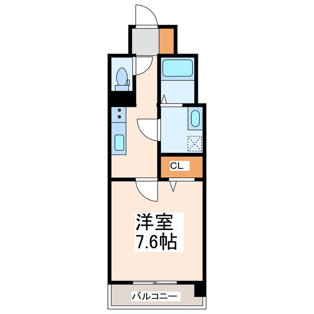 S-RESIDENCE熊本駅前(1K/4階)の間取り写真