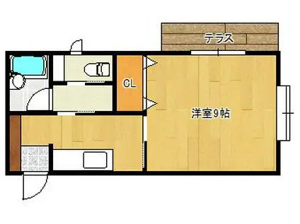 コンフォール砂山(1K/1階)の間取り写真