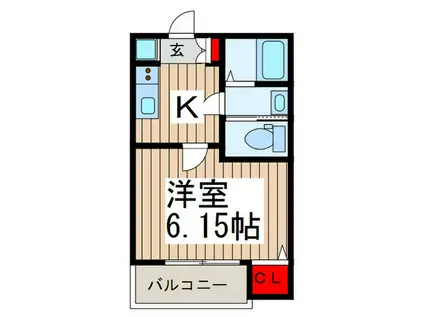 フレスコ北戸田(1K/3階)の間取り写真