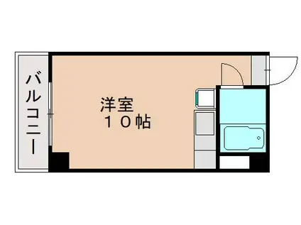 東峰マンション福岡県庁前(1K/9階)の間取り写真