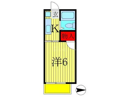 ファミーユダイ(1K/1階)の間取り写真