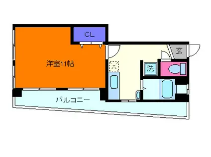 辰巳マンション(1K/3階)の間取り写真