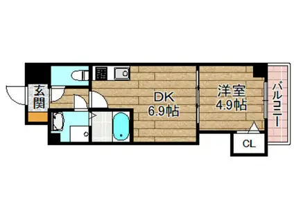 ART MIYATA(1DK/3階)の間取り写真