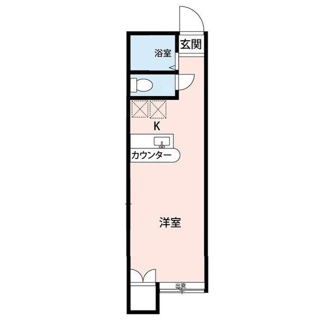 ALIVIO新潟石山(ワンルーム/1階)の間取り写真