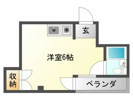 ベストレジデンス千里山駅前(ワンルーム/4階)の間取り写真