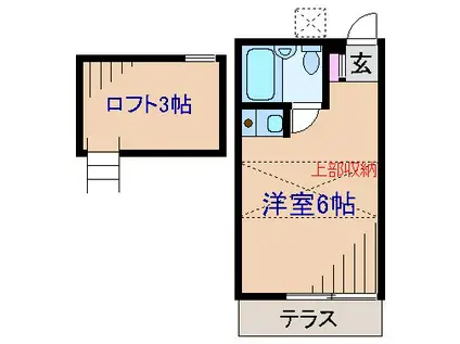 メゾン・ド・シナノ(ワンルーム/1階)の間取り写真