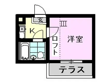 ジュネパレス松戸第56(1K/1階)の間取り写真