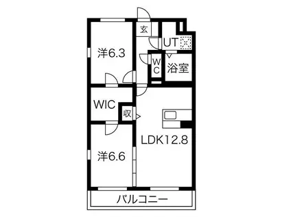 グランフォレストG(2LDK/4階)の間取り写真