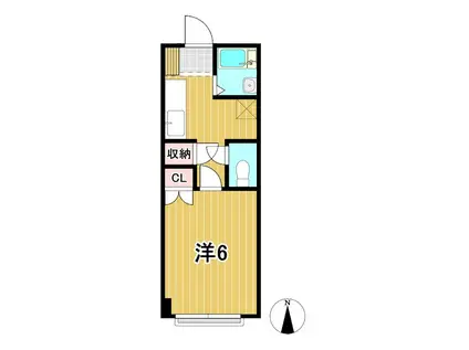 VILLA SUZUKI(1K/2階)の間取り写真