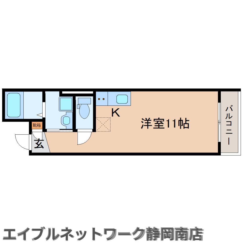 AURORA(ワンルーム/4階)の間取り写真