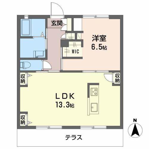 アコーデリア元禄(1LDK/1階)の間取り写真