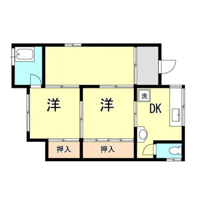 ハイツHM(3K/1階)の間取り写真