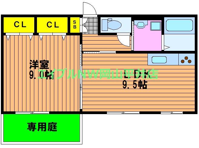 ステイヒル(1LDK/2階)の間取り写真
